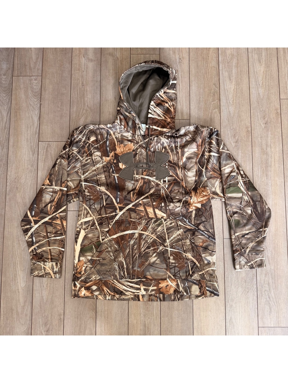 Under Armour Camo Hoodie men’s size large pullover infinity green